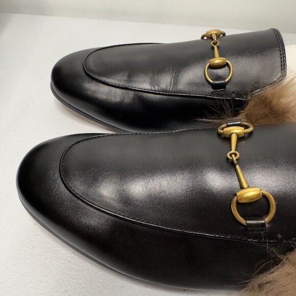 Gucci Princetown Fur Mules - Picture 6 of 16